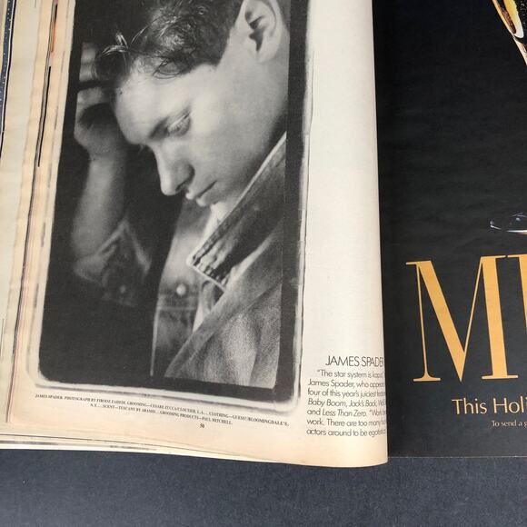 INTERVIEW Anjelica Huston Chris Stein Stephen Sprouse WARHOL December 1987 - Picture 9 of 13